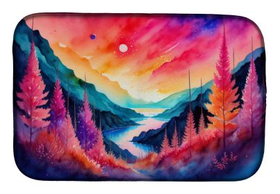 Astilbe in Color Dish Drying Mat Absorbent Dish Drying Mat Pad for Kitchen Counter Dish Drainer Mat for Countertop, 14 x 21", Multicolor