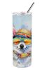 Alaskan Klee Kai Hippie Dawg Stainless Steel Skinny Tumbler Vacuum Double Walled Reusable Insulated Tumbler Travel Cup for Coffee Cocktails Gift with