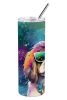 Shih Tzu Hippie Dawg Stainless Steel Skinny Tumbler Vacuum Double Walled Reusable Insulated Tumbler Travel Cup for Coffee Cocktails Gift with Lid