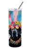 Black Labrador Hippie Dawg Stainless Steel Skinny Tumbler Vacuum Double Walled Reusable Insulated Tumbler Travel Cup for Coffee Cocktails Gift with Li