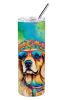 Golden Retriever Hippie Dawg Stainless Steel Skinny Tumbler Vacuum Double Walled Reusable Insulated Tumbler Travel Cup for Coffee Cocktails Gift with