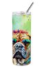 Bullmastiff Hippie Dawg Stainless Steel Skinny Tumbler Vacuum Double Walled Reusable Insulated Tumbler Travel Cup for Coffee Cocktails Gift with Lid