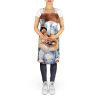 Pomeranian The Chef Apron Cooking Kitchen Server Baking Crafts Gardening for Adult Women Men, Unisex, Large, Multicolor