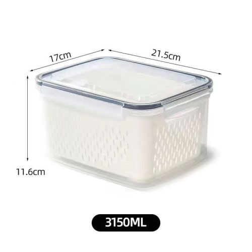 Storage Box Fridge Organizer Fresh Vegetable Fruit Boxes Drain Basket Storage Containers Pantry Kitchen Organizer For Kitchen